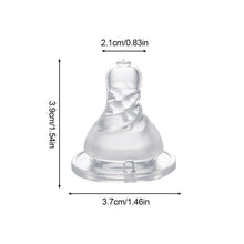 Load image into Gallery viewer, 1PC Baby Silicone Pacifier Wide Neck Soft Spiral Teat Nipple Circle Hole Cross Hole Baby Bottles Natural Flow Nipples BPA Free
