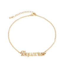 Load image into Gallery viewer, 12 Zodiac Signs Constellation Charm Bracelet Men Women Fashion Gold Color Chain Bracelet for Women Birthday Jewelry Gifts Virgo Leo Libra Couple Jewelry
