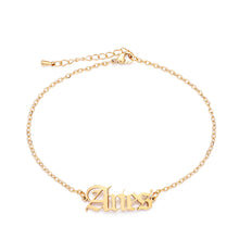 Load image into Gallery viewer, 12 Zodiac Signs Constellation Charm Bracelet Men Women Fashion Gold Color Chain Bracelet for Women Birthday Jewelry Gifts Virgo Leo Libra Couple Jewelry
