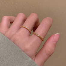 Load image into Gallery viewer, 2pcs/set Trendy Gold Color Simple Zircon Rings Set For Women Luxury Fashion Elegant Rings 2024 New Gifts And Party Jewelry
