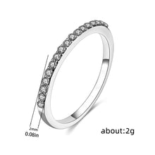 Load image into Gallery viewer, New Minimalist Thin Rings for Women Wedding Brilliant Cubic Zircon High Quality Versatile Female Finger Ring Jewelry
