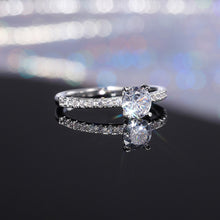 Load image into Gallery viewer, Classic Simple 4 Claws Design Round Zirconia Women Wedding Engagement Rings 3 Colors Available Bridal Jewelry
