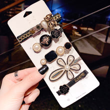Load image into Gallery viewer, New Fashion 5/6pcs Set Pearl Hair Clip For Women Korean Hairpin Geometric Crystal Starfish Star Moon Butterfly Hair Barrettes Girl Hair Accessories Hairgrip
