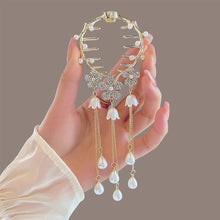 Load image into Gallery viewer, Elegant Tassel Hair Claw Rhinestone Pearl Flower Tassels Hair Clip Women Girl Ponytail Holder Hairpins Fringe Hair Accessories
