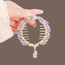 Load image into Gallery viewer, Elegant Tassel Hair Claw Rhinestone Pearl Flower Tassels Hair Clip Women Girl Ponytail Holder Hairpins Fringe Hair Accessories
