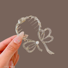 Load image into Gallery viewer, Elegant Tassel Hair Claw Rhinestone Pearl Flower Tassels Hair Clip Women Girl Ponytail Holder Hairpins Fringe Hair Accessories

