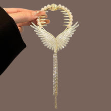 Load image into Gallery viewer, Elegant Tassel Hair Claw Rhinestone Pearl Flower Tassels Hair Clip Women Girl Ponytail Holder Hairpins Fringe Hair Accessories
