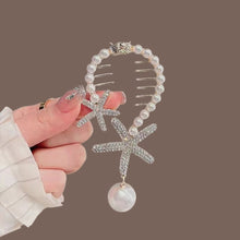 Load image into Gallery viewer, Elegant Tassel Hair Claw Rhinestone Pearl Flower Tassels Hair Clip Women Girl Ponytail Holder Hairpins Fringe Hair Accessories
