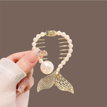 Load image into Gallery viewer, Elegant Tassel Hair Claw Rhinestone Pearl Flower Tassels Hair Clip Women Girl Ponytail Holder Hairpins Fringe Hair Accessories
