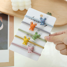 Load image into Gallery viewer, 5pcs/set Children's Rubber Hair Ties Cute Cartoon Elastic Hair Ropes Ponytail Holder Bands Strawberry Bear Dinosaur Hair Band Hair Accessories
