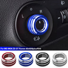 Load image into Gallery viewer, Car Rearview Mirror Knob Trim Cover Rotary Control Switch Decoration Aluminum Alloy Rings Adjustment For MG MG6 ZS GT Roewe i6/ei6/i6plus/RX5
