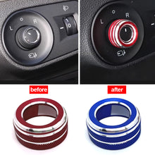 Load image into Gallery viewer, Car Rearview Mirror Knob Trim Cover Rotary Control Switch Decoration Aluminum Alloy Rings Adjustment For MG MG6 ZS GT Roewe i6/ei6/i6plus/RX5
