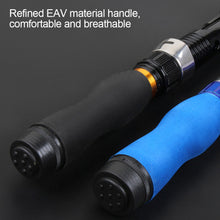 Load image into Gallery viewer, 1/1.2/1.5M Portable Retractable Fishing Rod Super Short Fiberglass Small Sea Rod Fishing Supplies - Blue/Black
