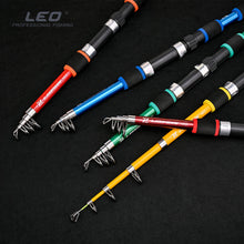 Load image into Gallery viewer, 1.8M Extendible Multi-Section Fishing Rod Portable Fiberglass Sea Fishing Casting Pole Fishing Gear Set

