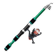 Load image into Gallery viewer, 1.8M Extendible Multi-Section Fishing Rod Portable Fiberglass Sea Fishing Casting Pole Fishing Gear Set

