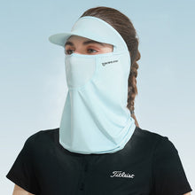 Load image into Gallery viewer, Summer Full Face Sunscreen Ice Silk Mask With Brim Lengthened Neck Guard Mouth And Nose Breathable Design Outdoor Cycling Golf UV Face-Kini
