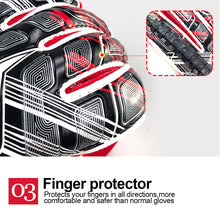 Load image into Gallery viewer, 1 Pair Football Goalkeeper Latex Gloves Anti-Collision Anti-Slip Breathable Finger Protectors Gloves Football Training Competition Protective Equipment
