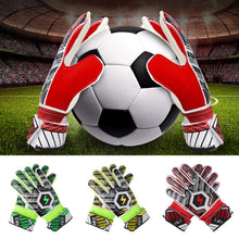 Load image into Gallery viewer, 1 Pair Football Goalkeeper Latex Gloves Anti-Collision Anti-Slip Breathable Finger Protectors Gloves Football Training Competition Protective Equipment
