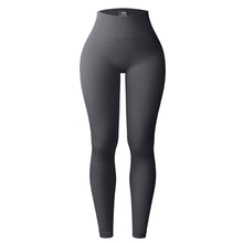 Load image into Gallery viewer, Thread Solid Color Yoga Pants Belly Lift Hip High Waist Tight Sports Pants Sweat Absorbent Breathable Sportswear
