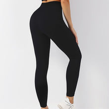 Load image into Gallery viewer, Thread Solid Color Yoga Pants Belly Lift Hip High Waist Tight Sports Pants Sweat Absorbent Breathable Sportswear
