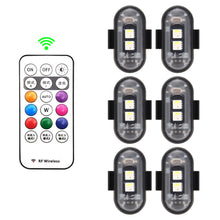 Load image into Gallery viewer, Magnets RGB Led Aircraft Strobe lights Motorcycle Lights LED Flash Position Wireless Light Aircraft Airplane Helicopter Warning Lights
