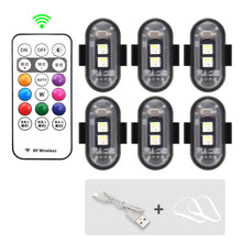 Load image into Gallery viewer, Magnets RGB Led Aircraft Strobe lights Motorcycle Lights LED Flash Position Wireless Light Aircraft Airplane Helicopter Warning Lights

