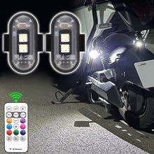Load image into Gallery viewer, Magnets RGB Led Aircraft Strobe lights Motorcycle Lights LED Flash Position Wireless Light Aircraft Airplane Helicopter Warning Lights

