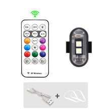Load image into Gallery viewer, Magnets RGB Led Aircraft Strobe lights Motorcycle Lights LED Flash Position Wireless Light Aircraft Airplane Helicopter Warning Lights
