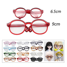 Load image into Gallery viewer, For Labubu Glasses 6.5cm Cute Plastic Glasses for 15cm Labubu Macaron and 60cm BJD Dolls and 1/3 BJD Dolls Toy Glasses Accessories
