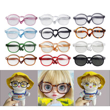 Load image into Gallery viewer, Labubu Glasses 6.5cm Cute Plastic Glasses for 15cm Labubu Macaron and 60cm BJD Dolls and 1/3 BJD Dolls Toy Glasses Accessories

