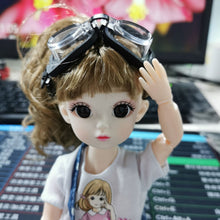Load image into Gallery viewer, For Labubu Glasses 8cm Cute Plastic Glasses for 15cm Labubu Macaron and 60cm BJD Dolls and 1/3 BJD Dolls Toy Glasses Accessories

