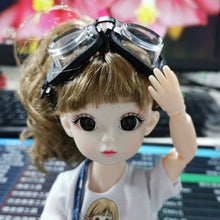 Load image into Gallery viewer, For Labubu Glasses 8cm Cute Plastic Glasses for 15cm Labubu Macaron and 60cm BJD Dolls and 1/3 BJD Dolls Toy Glasses Accessories
