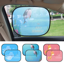 Load image into Gallery viewer, Cartoon Car Window Sun Shade Side Mesh Cover Curtain Sunshade Sun Visor For Car Trunk RV Travel Supply
