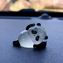 Load image into Gallery viewer, Car Rearview Mirror Decoration Center Console Small Luminous Panda Doll Resin Ornament Auto Interior Accessories

