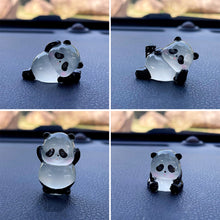 Load image into Gallery viewer, Car Rearview Mirror Decoration Center Console Small Luminous Panda Doll Resin Ornament Auto Interior Accessories

