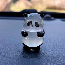 Load image into Gallery viewer, Car Rearview Mirror Decoration Center Console Small Luminous Panda Doll Resin Ornament Auto Interior Accessories
