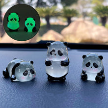 Load image into Gallery viewer, Car Rearview Mirror Decoration Center Console Small Luminous Panda Doll Resin Ornament Auto Interior Accessories
