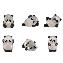 Load image into Gallery viewer, Car Rearview Mirror Decoration Center Console Small Luminous Panda Doll Resin Ornament Auto Interior Accessories
