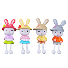 Load image into Gallery viewer, 4Pcs Cute Rabbit Car Interior Dashboard Ornaments Gifts Center Console Decoration Auto Accessories for Office Home Car
