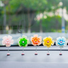 Load image into Gallery viewer, 5Pcs Car Interior Shaking Head Beautiful Daisy Flowers Ornament Decoration Shake Head Decor Double-sided Tape
