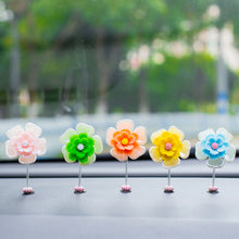Load image into Gallery viewer, 5Pcs Car Interior Shaking Head Beautiful Daisy Flowers Ornament Decoration Shake Head Decor Double-sided Tape
