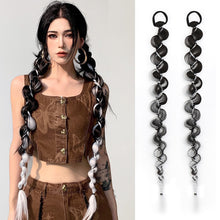 Load image into Gallery viewer, Wig Bubble Braid Simulation Fried Dough Twists Braid Long Braid Tissued Sweet Cool Spicy Girl Horsetail Twisted Dirty Braid
