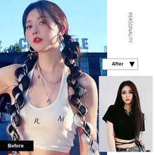 Load image into Gallery viewer, Wig Bubble Braid Simulation Fried Dough Twists Braid Long Braid Tissued Sweet Cool Spicy Girl Horsetail Twisted Dirty Braid
