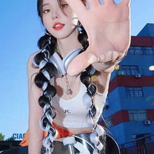 Load image into Gallery viewer, Wig Bubble Braid Simulation Fried Dough Twists Braid Long Braid Tissued Sweet Cool Spicy Girl Horsetail Twisted Dirty Braid
