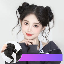 Load image into Gallery viewer, Double Marubo Head Wig Simulation Hair Fluffy and Lazy Lovely Blossom Head Pan Hair Wig Hair Rope
