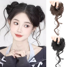 Load image into Gallery viewer, Double Marubo Head Wig Simulation Hair Fluffy and Lazy Lovely Blossom Head Pan Hair Wig Hair Rope
