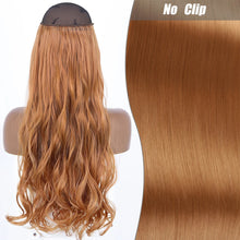 Load image into Gallery viewer, Highlight dyeing Female Long Hair Synthetic Fiber Long Hair Wig False Hair Piece One Piece Seamless Simulation Hair Extensions
