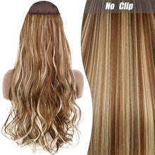 Load image into Gallery viewer, Highlight dyeing Female Long Hair Synthetic Fiber Long Hair Wig False Hair Piece One Piece Seamless Simulation Hair Extensions
