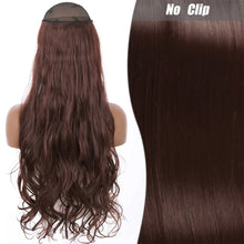 Load image into Gallery viewer, Highlight dyeing Female Long Hair Synthetic Fiber Long Hair Wig False Hair Piece One Piece Seamless Simulation Hair Extensions
