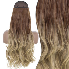 Load image into Gallery viewer, Highlight dyeing Female Long Hair Synthetic Fiber Long Hair Wig False Hair Piece One Piece Seamless Simulation Hair Extensions
